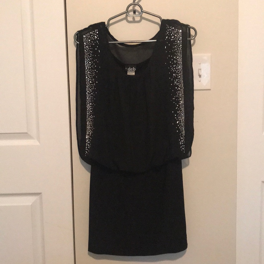 Black dress with silver gems